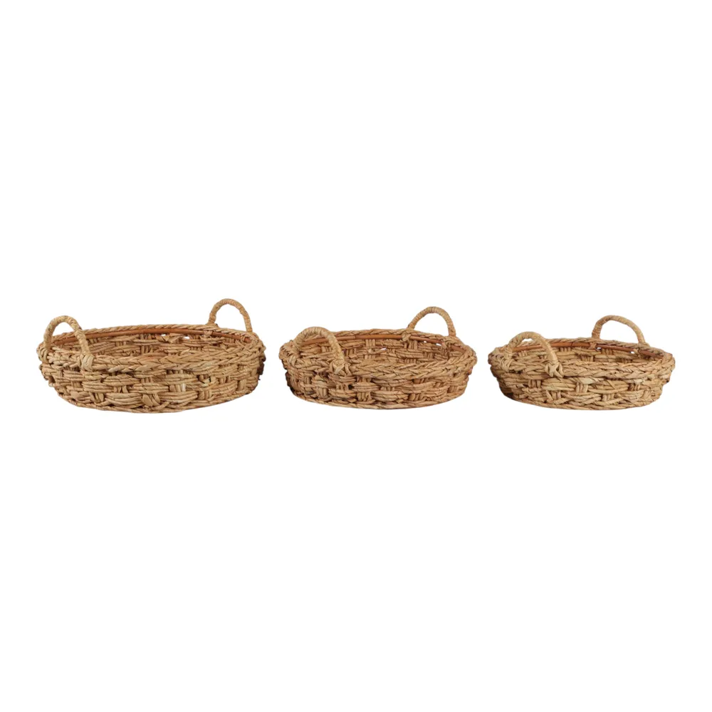 THEADALE SET OF 3 BROWN TRAY 8 (IN)