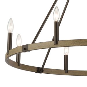 Transitions 36'' Wide 8-Light Chandelier - Oil Rubbed Bronze 3