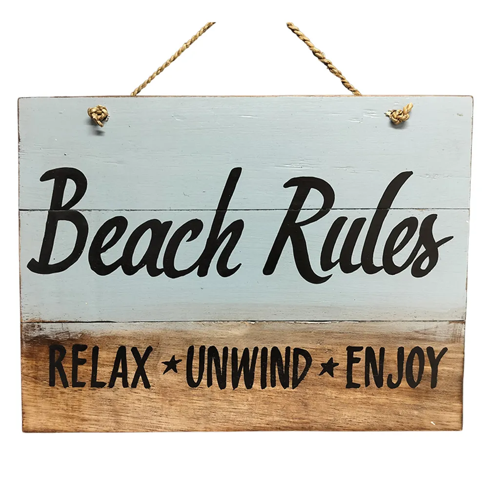 16" BEACH RULES SIGN