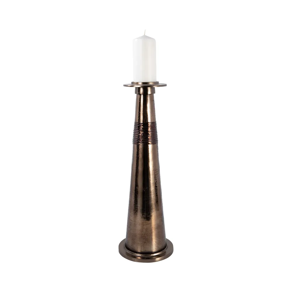 BRUNOGATE BRONZE CANDLE HOLDER 24 (IN)
