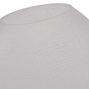 HELTONWELL WHITE GLASS VASE 8 (IN) 6