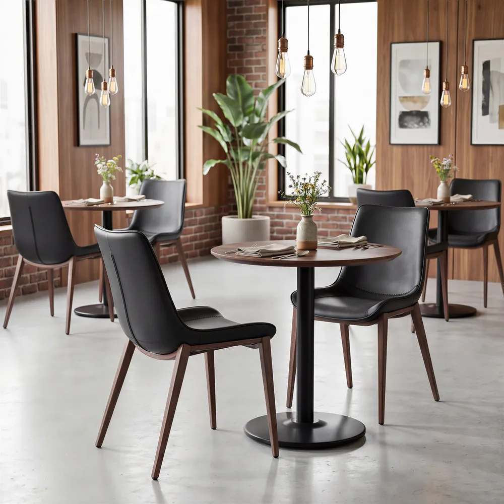 Magnus Dining Chair Black & Walnut