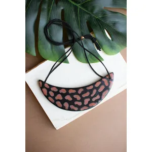 Clay Lenca Bibb Necklace \ Orange 1