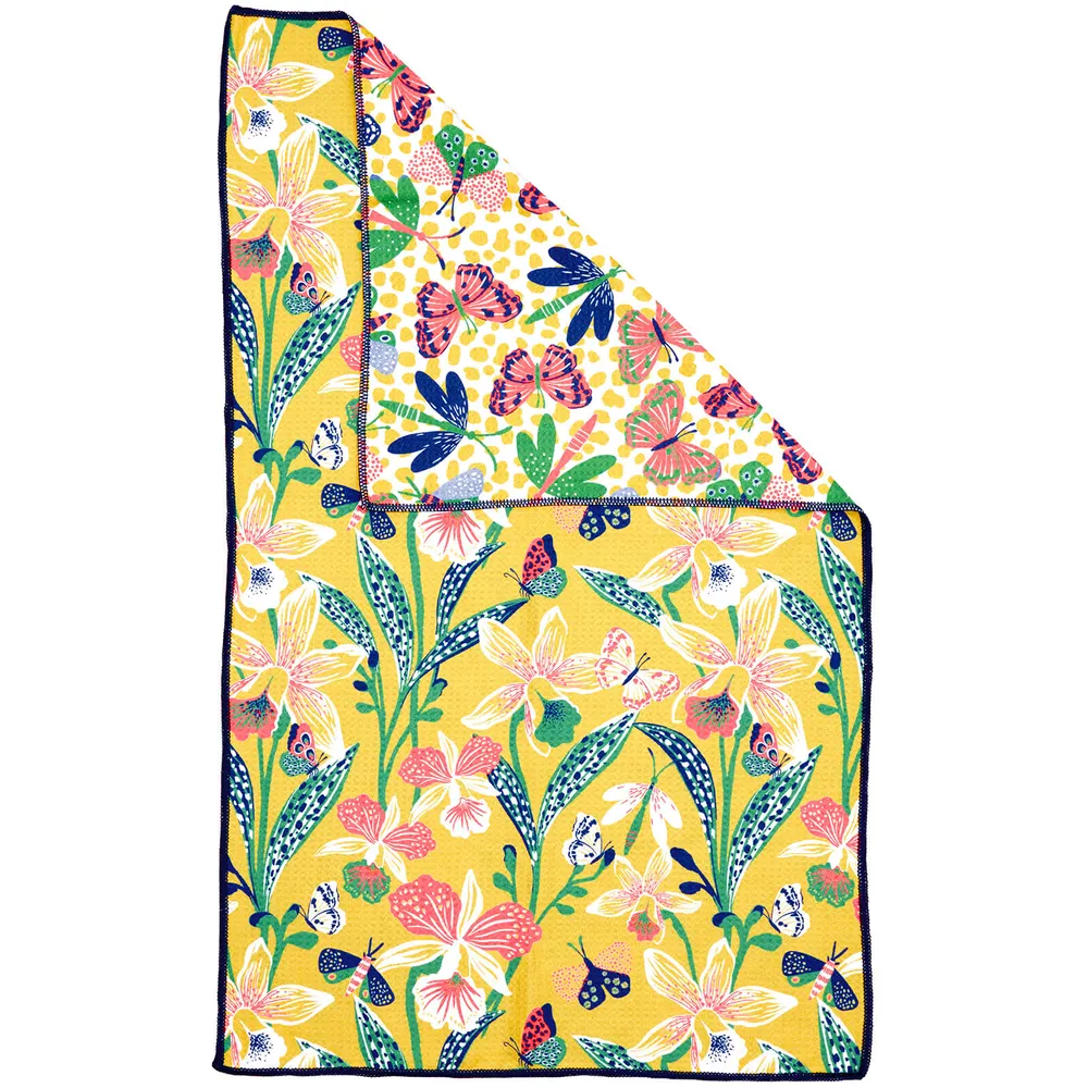 Botanical House Waffle Weave Tea Towel