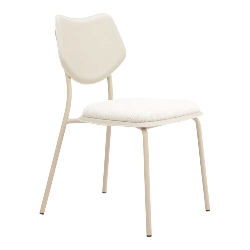 Zeal Dining Chair Light Gray & Beige