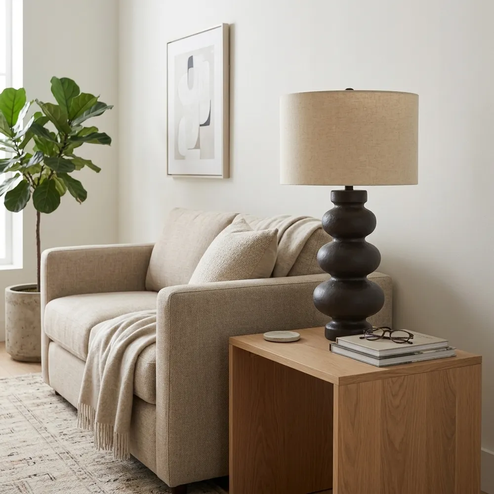 BERGENSIDE IVORY LAMP 29 (IN)