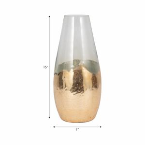 REEDMORE CLEAR GLASS VASE 15 (IN) 9
