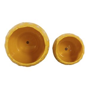 BRONSONRUN SET OF 2 YELLOW PLANTER 7 (IN) 7