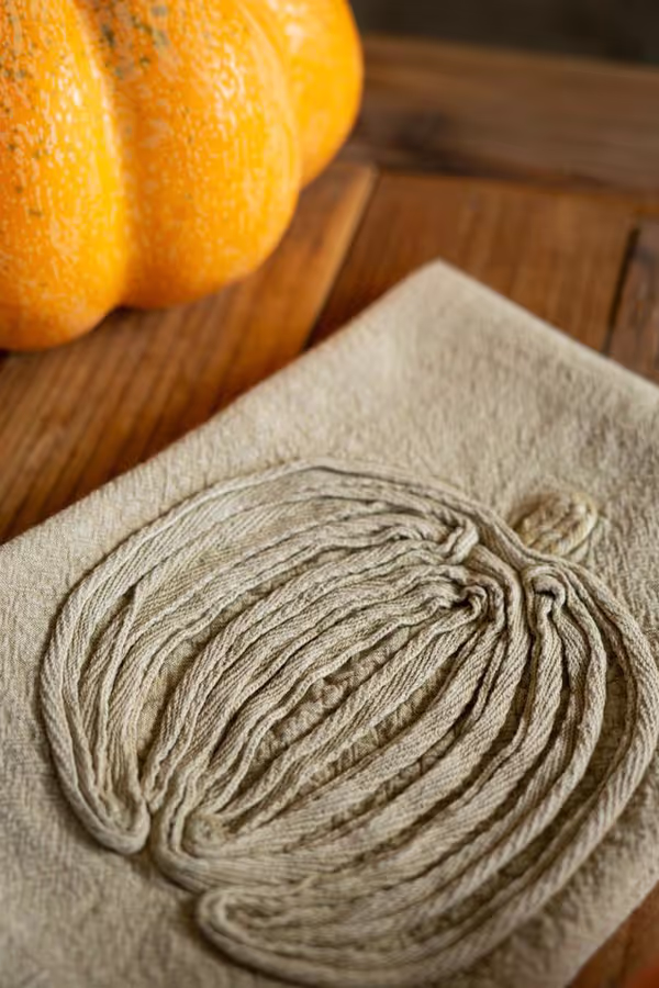 Set of 3 Embroidered Thanksgiving Tea Towels