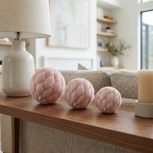 BISHOPSHAW SET OF 3 PINK ORBS 6 (IN) 12