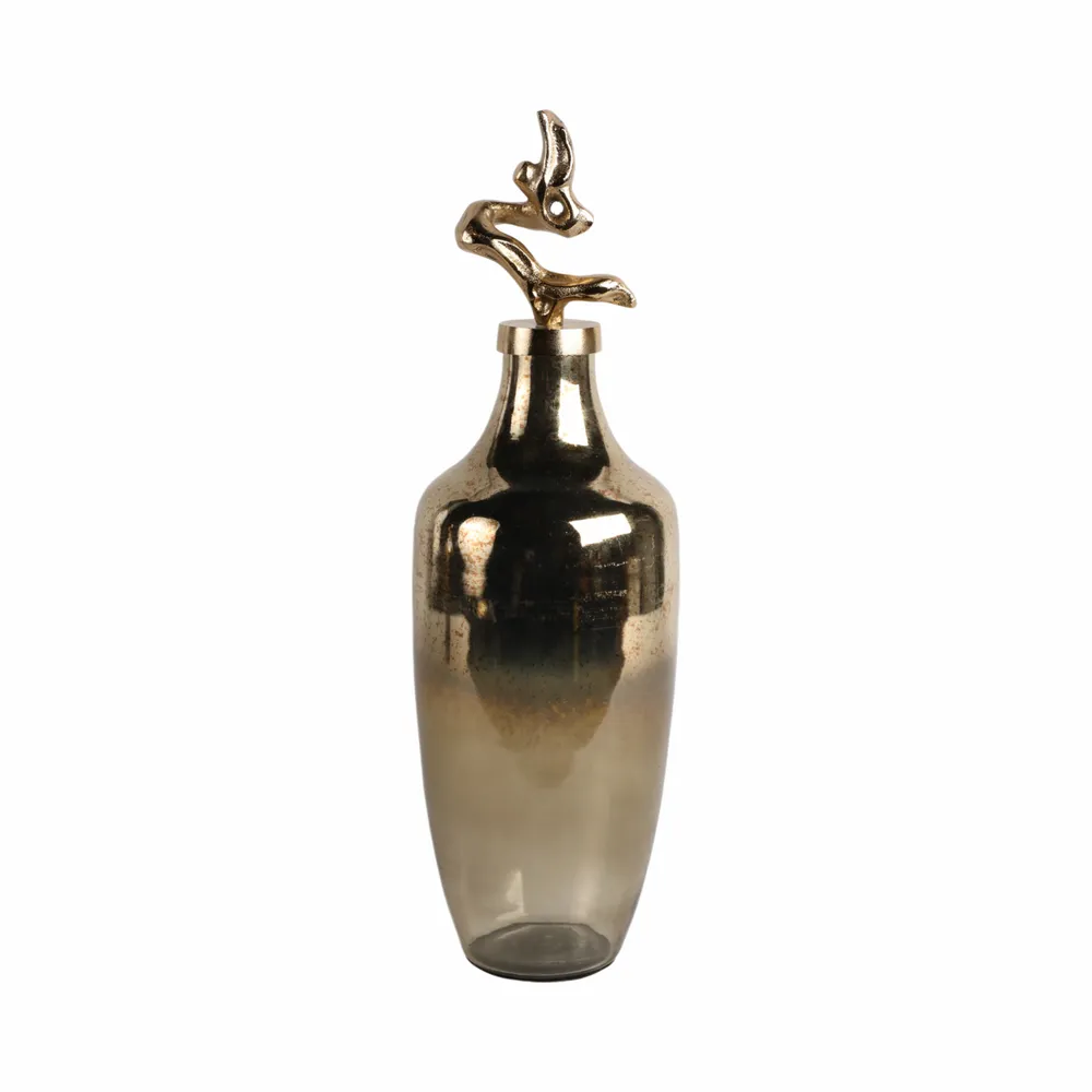 BRAMRUN GOLD GLASS VASE 20 (IN)