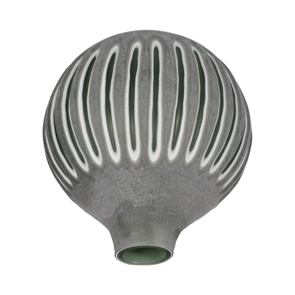 HAMDENSIDE GREEN GLASS VASE 12 (IN)