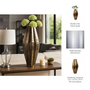 DALTONLEY GOLD VASE 27 (IN) 11