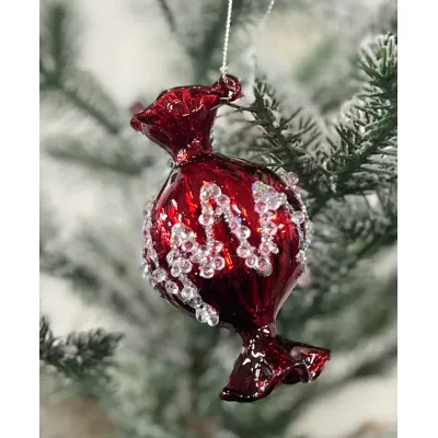Christmas Candy Ornament 3.7x2in