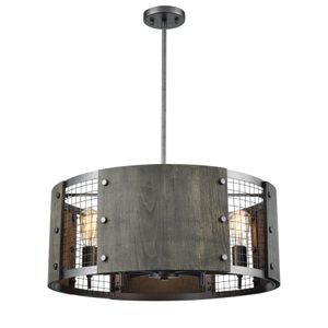 Halstead 24'' Wide 6-Light Chandelier - Ash Gray 1