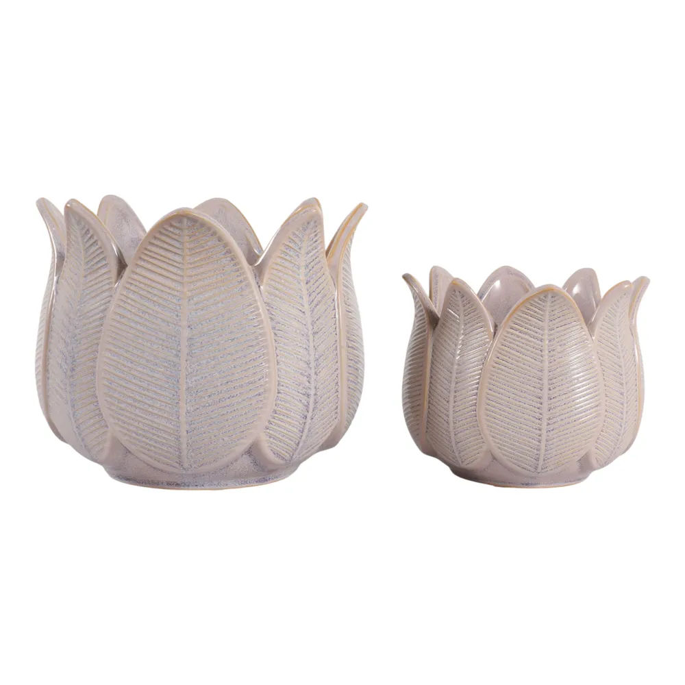 BRADYRIDGE SET OF 2 PURPLE PLANTER 7 (IN)