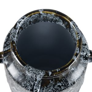 Gallemore Vase - Black and White Glazed 7