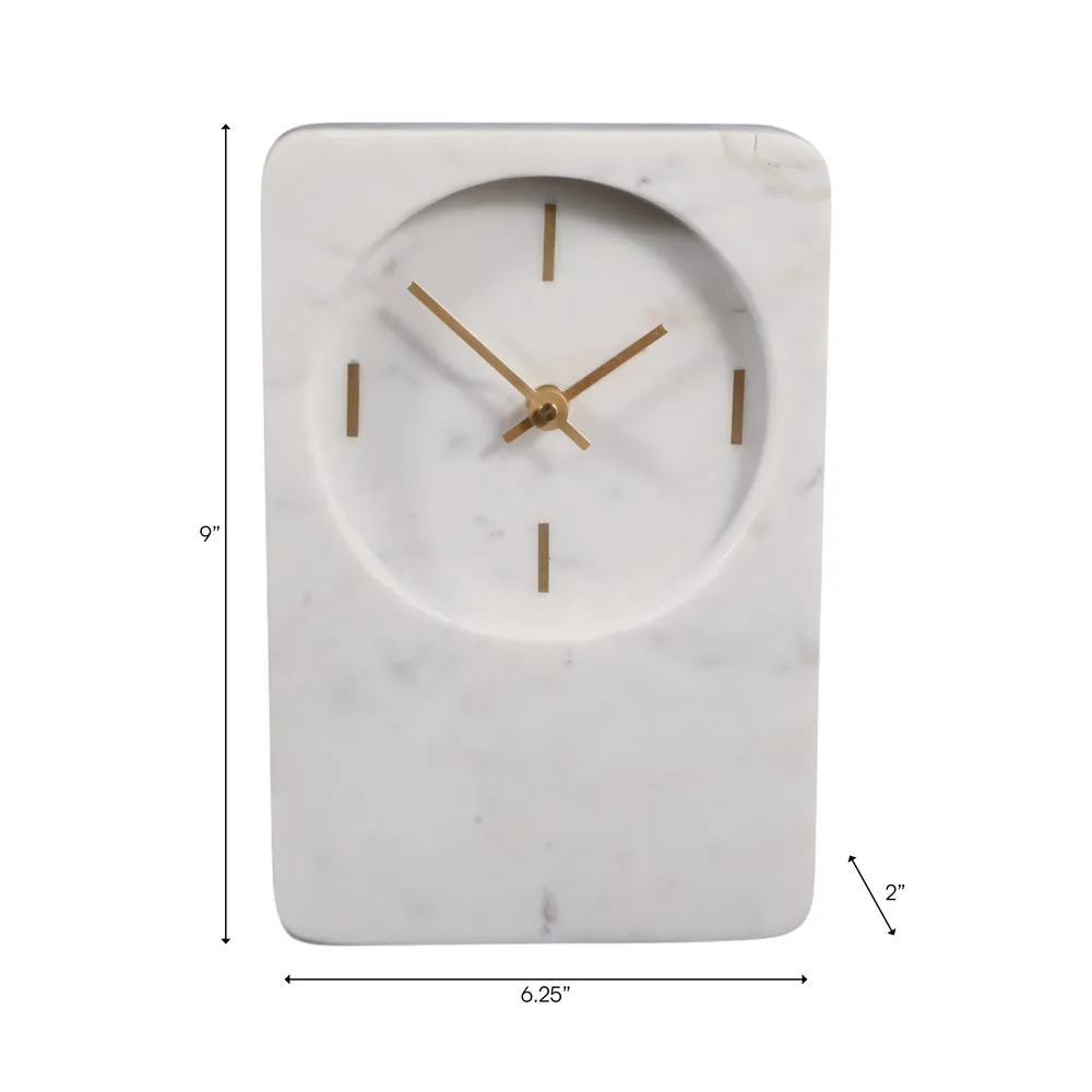 GLENNROSE WHITE CLOCK 9 (IN)
