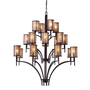Barringer 50'' Wide 20-Light Chandelier - Aged Bronze 1