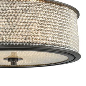 Glass Beads 16'' Wide 3-Light Semi Flush Mount - Oil Rubbed Bronze 4