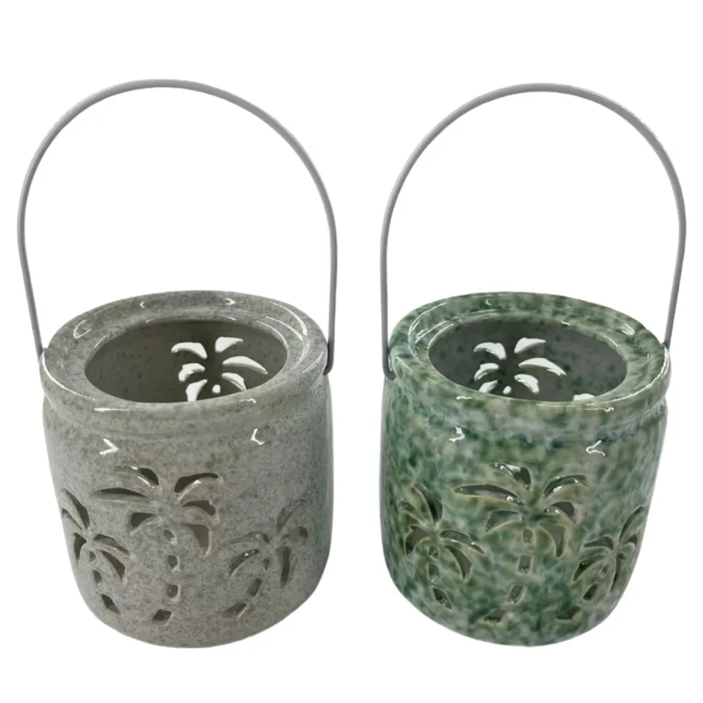 3-3/4" PALM TREE LANTERN 2-ASST