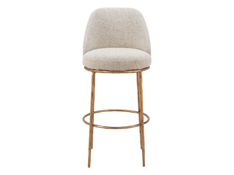 Nordhavn Swivel Barstool Beige & Gold 4
