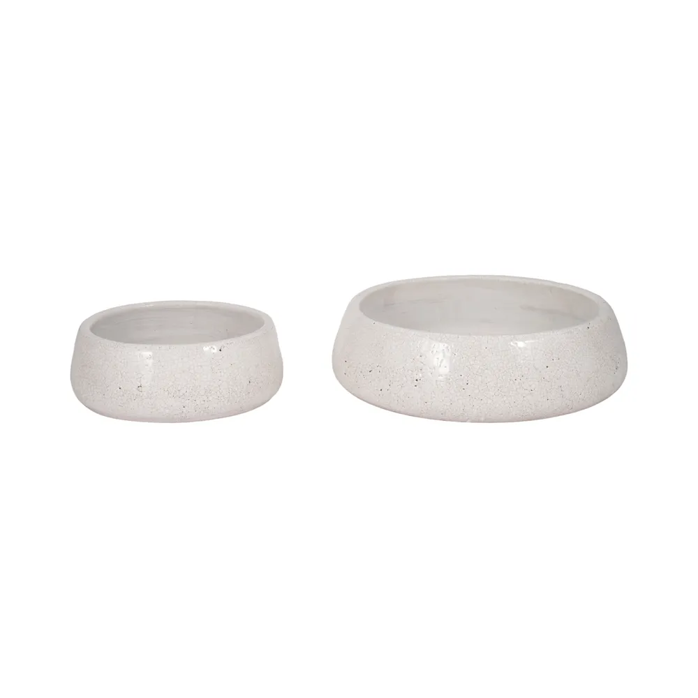 HOLLISHOLM SET OF 2 WHITE BOWLS 4 (IN)