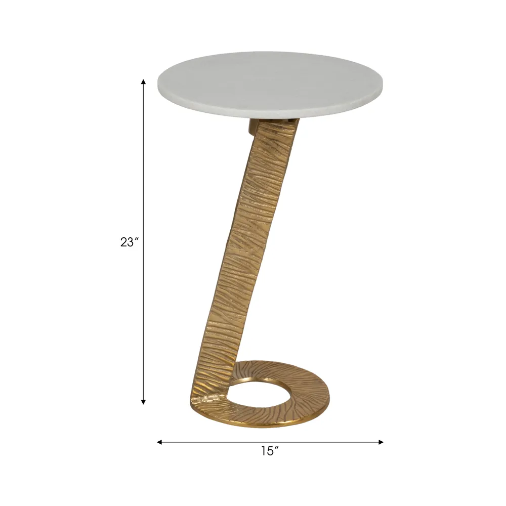 LEONABROOK WHITE TABLE 24 (IN)