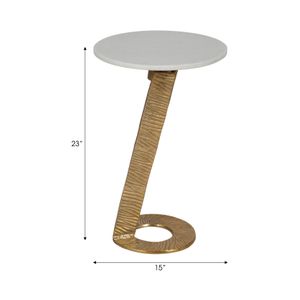 LEONABROOK WHITE TABLE 24 (IN) 8