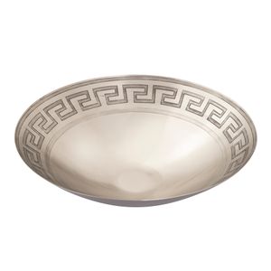Greek Key Centerpiece Bowl - Nickel 1