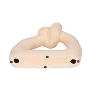 11" KNOT WITH OPEN CUT-OUT SAND GLAZE, IVORY 7