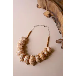 Shell and Wood Bead Necklace 5