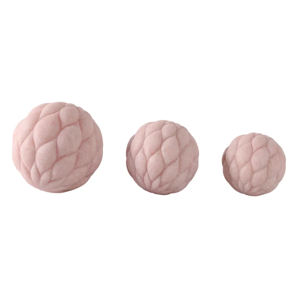 BISHOPSHAW SET OF 3 PINK ORBS 6 (IN)