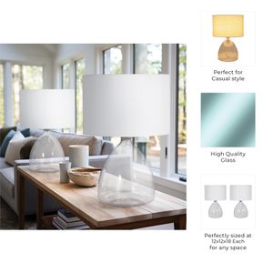LANESIDE SET OF 2 CLEAR LAMPS 18 (IN) 9