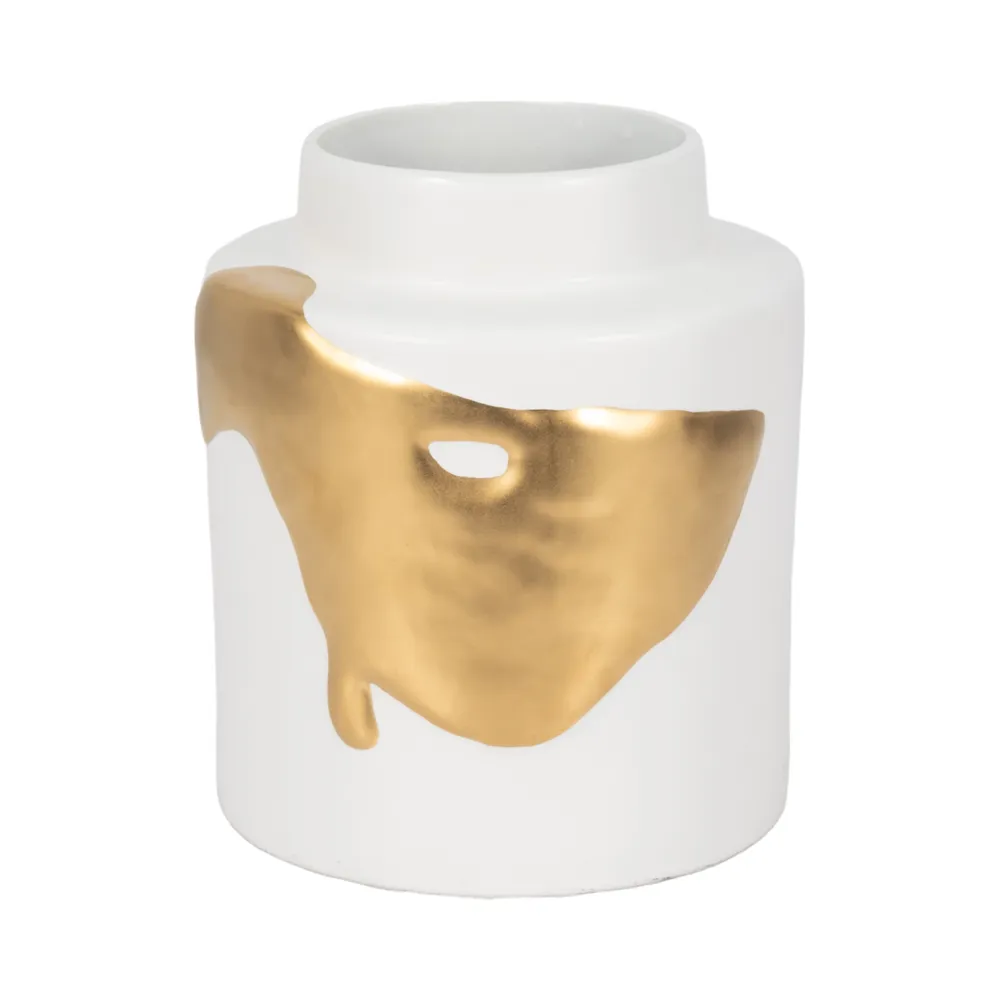 JUNEROSE WHITE VASE 10 (IN)