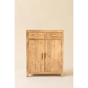 Reclaimed Wood Cabinet with Two Doors and Two Drawers 3