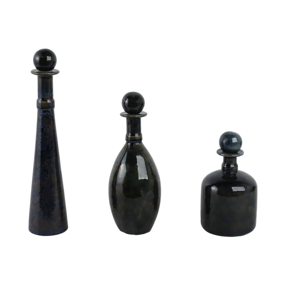 GARFIELDHOLM SET OF 3 BLUE VASES 15 (IN)