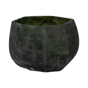 DYLANDALE GREEN GLASS VASE 10 (IN) 4