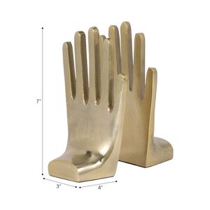 CLEOWAY SET OF 2 GOLD BOOKENDS 7 (IN) 8