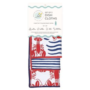 Lobster Waves Eco Dish Cloth (Set of 3) 4
