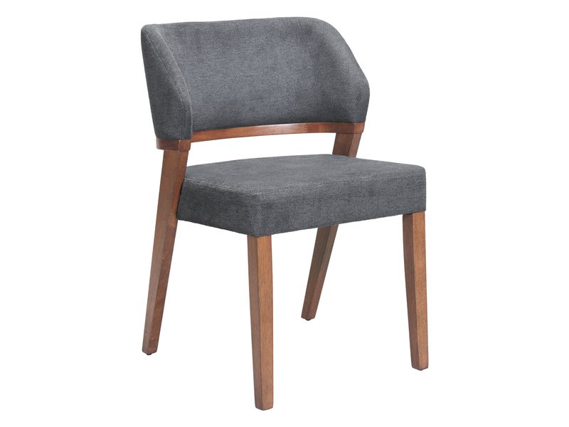 Sunobu Dining Chair Azure Gray & Walnut 7