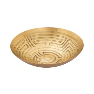 Maze Etched Bowl - Set of 3 Brass 3