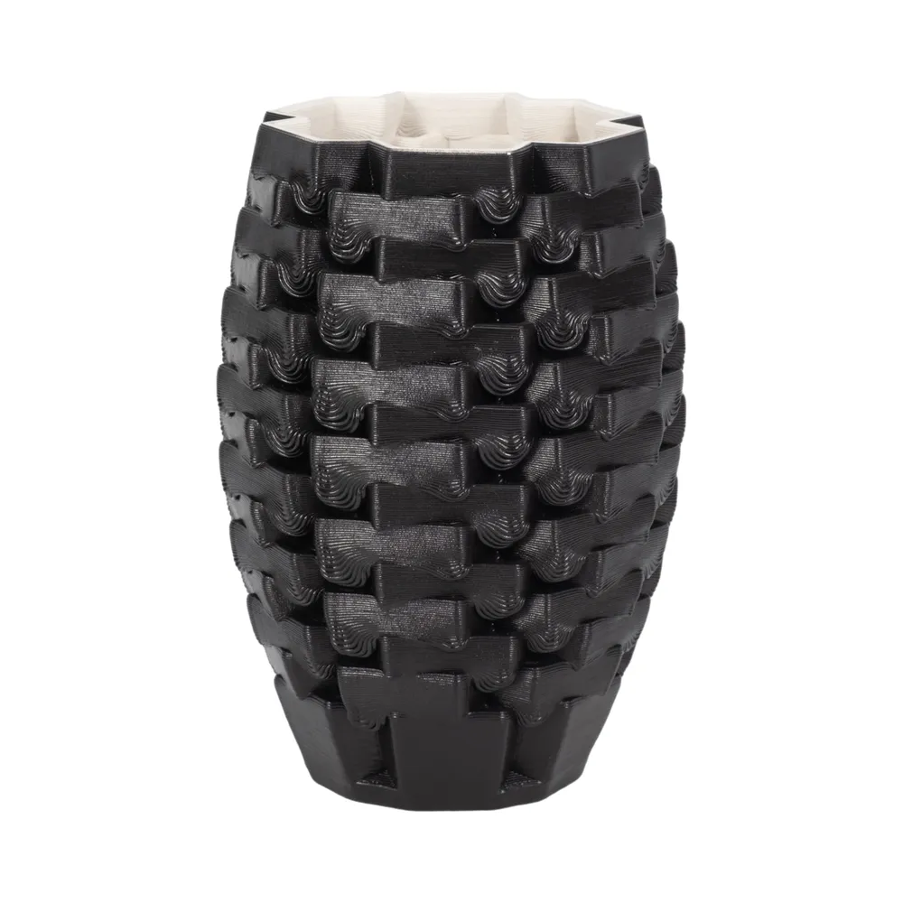 OLIVERSTONE BLACK VASE 11 (IN)
