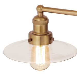 English Pub 28'' Wide 3-Light Vanity Light - Satin Brass 4