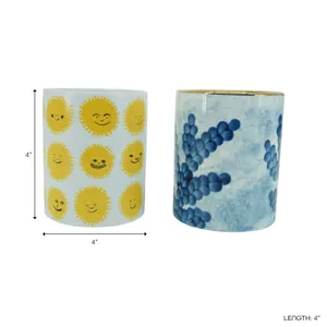 EASTONDALE SET OF 2 WHITE PENCIL CUP 5 (IN) 6
