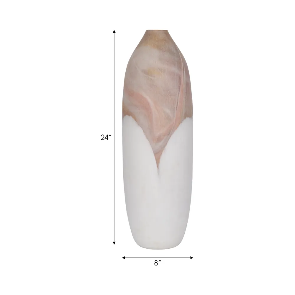 DRAKELEY TAN GLASS VASE 24 (IN)