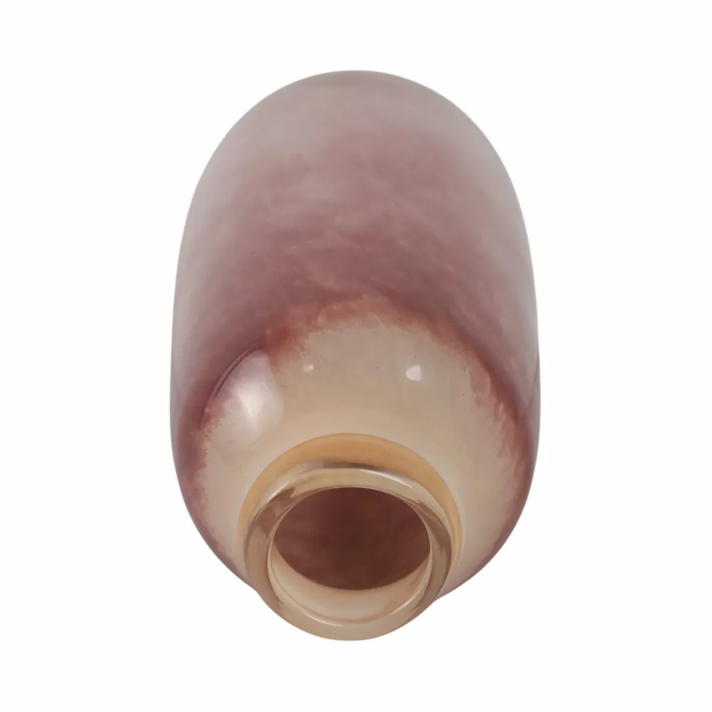 CLYDE PINK GLASS VASE 15 (IN)