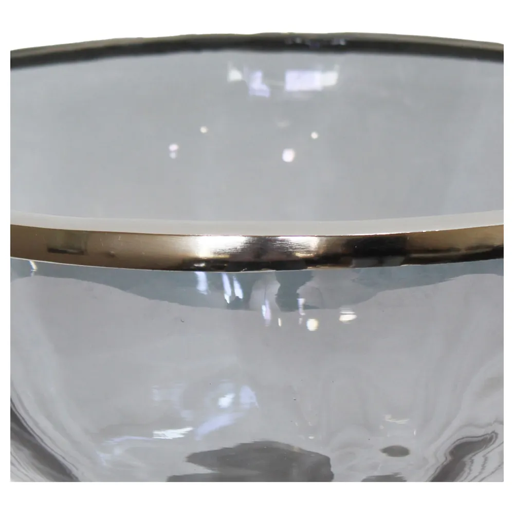 ASPENSIDE GRAY GLASS VASE 12 (IN)