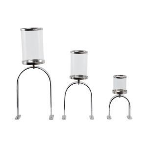 FLYNN SET OF 3 SILVER CANDLE HOLDER 22 (IN) 1