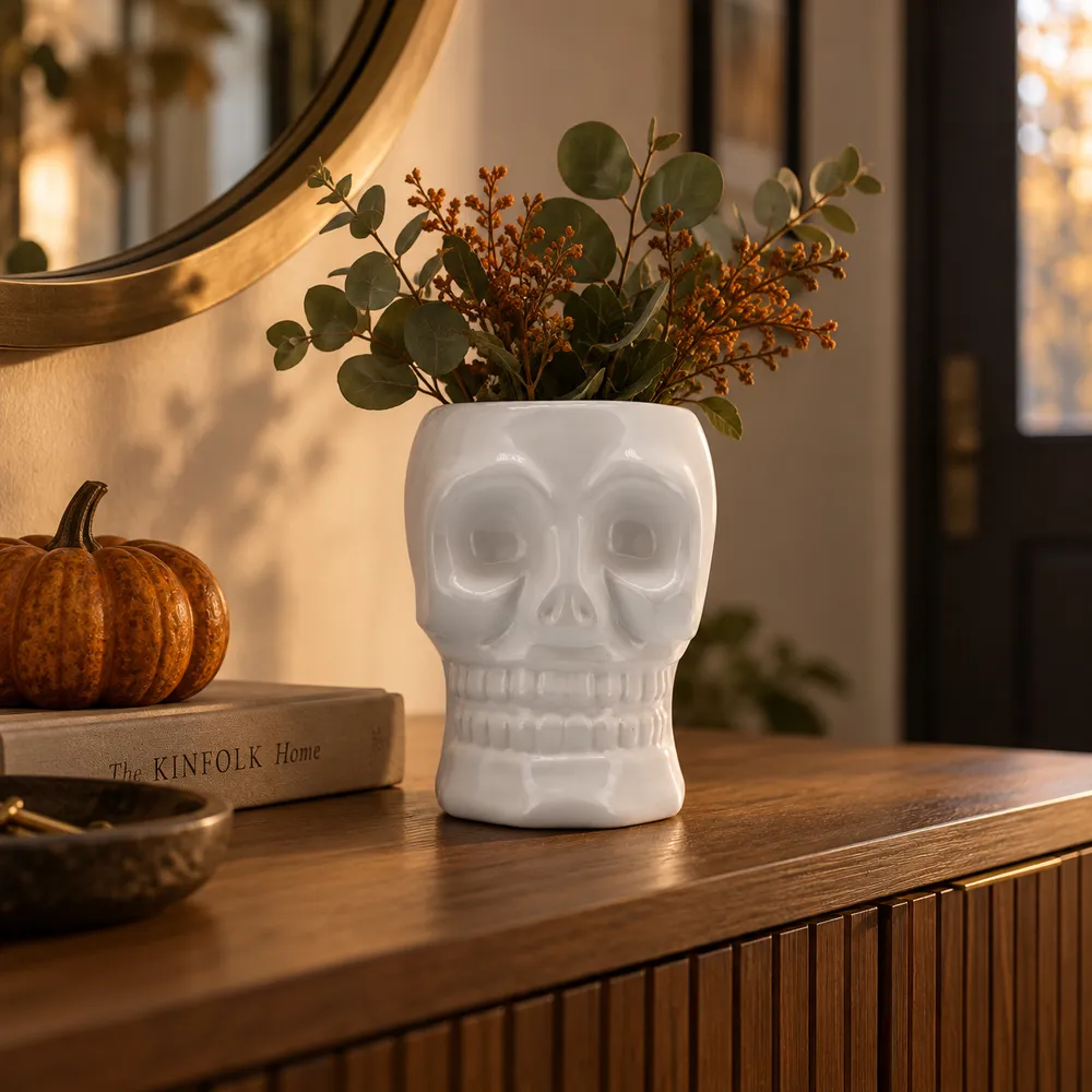 LINDENCLIFF WHITE VASE 8 (IN)